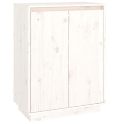 vidaXL Solid Wood Pine Shoe Cabinet Home Organiser Rack Shelf Multi Colours - white
