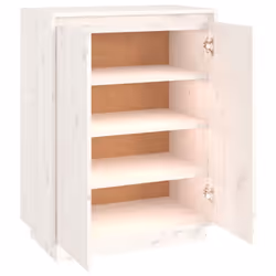 vidaXL Solid Wood Pine Shoe Cabinet Home Organiser Rack Shelf Multi Colours - white - Additional view 7