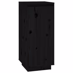 vidaXL Solid Wood Pine Shoe Cabinet Home Organiser Shoe Rack Multi Colours - black