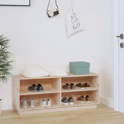 vidaXL Shoe Cabinet Home Organiser Shoe Rack Shoe Cupboard Solid Wood Pine - brown - Additional view 3