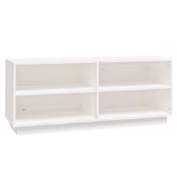 vidaXL Shoe Cabinet Home Organiser Shoe Rack Shoe Cupboard Solid Wood Pine - white