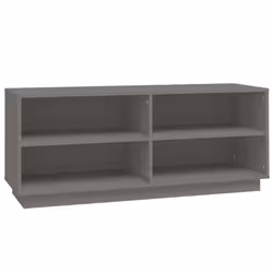 vidaXL Shoe Cabinet Home Organiser Shoe Rack Shoe Cupboard Solid Wood Pine - grey