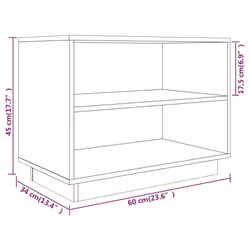 vidaXL Solid Wood Pine Shoe Cabinet Wooden Organiser Shoe Rack Multi Colours - grey - Additional view 8