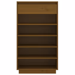vidaXL Solid Wood Pine Shoe Cabinet Storage Rack Home Organiser Multi Colours - honey brown - Additional view 4