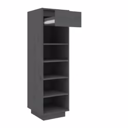 vidaXL Shoe Cabinet Wooden Home Organiser Shoe Rack Shelf Solid Wood Pine - grey - Additional view 5