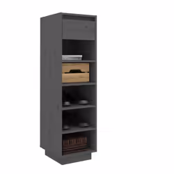 vidaXL Shoe Cabinet Wooden Home Organiser Shoe Rack Shelf Solid Wood Pine - grey - Additional view 7