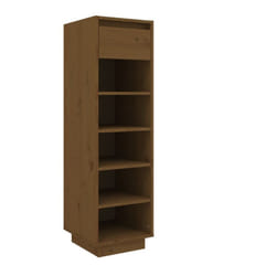 vidaXL Shoe Cabinet Wooden Home Organiser Shoe Rack Shelf Solid Wood Pine - honey brown
