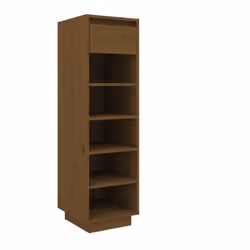 vidaXL Shoe Cabinet Wooden Home Organiser Shoe Rack Shelf Solid Wood Pine - honey brown - Additional view 2