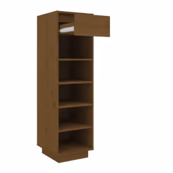 vidaXL Shoe Cabinet Wooden Home Organiser Shoe Rack Shelf Solid Wood Pine - honey brown - Additional view 5