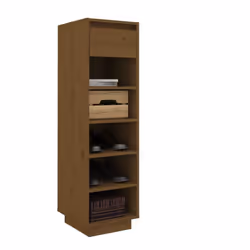vidaXL Shoe Cabinet Wooden Home Organiser Shoe Rack Shelf Solid Wood Pine - honey brown - Additional view 7