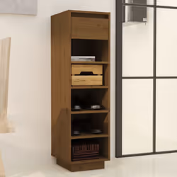 vidaXL Shoe Cabinet Wooden Home Organiser Shoe Rack Shelf Solid Wood Pine - honey brown - Additional view 8