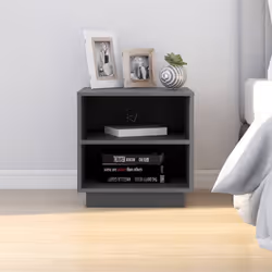 VidaXL 813329 nightstand/bedside table Grey