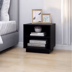 VidaXL 813333 nightstand/bedside table Black