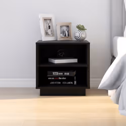VidaXL 813334 nightstand/bedside table Black