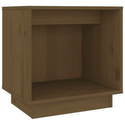 vidaXL 1/2x Solid Wood Pine Bedside Cabinet Storage Side Table Multi Colours - honey brown, 1