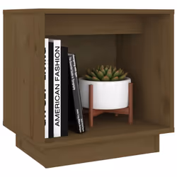 vidaXL 1/2x Solid Wood Pine Bedside Cabinet Storage Side Table Multi Colours - honey brown, 1