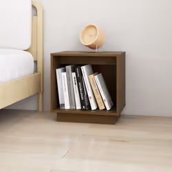 vidaXL 1/2x Solid Wood Pine Bedside Cabinet Storage Side Table Multi Colours - honey brown, 2