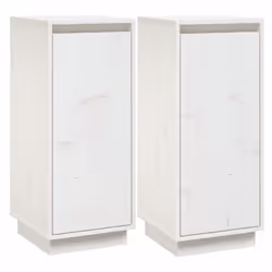 vidaXL 1/2x Solid Wood Pine Sideboard Side Cabinet Cupboard Multi Colours - white, 2
