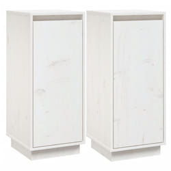 vidaXL 1/2x Solid Wood Pine Sideboard Side Cabinet Cupboard Multi Colours - white, 2