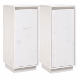 vidaXL 1/2x Solid Wood Pine Sideboard Side Cabinet Cupboard Multi Colours - white, 2