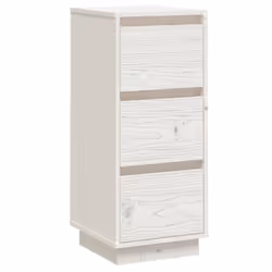 vidaXL 1/2x Solid Wood Pine Sideboard Storage Side Door Cabinet Multi Colours - white, 1