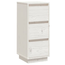 vidaXL 1/2x Solid Wood Pine Sideboard Storage Side Door Cabinet Multi Colours - white, 1