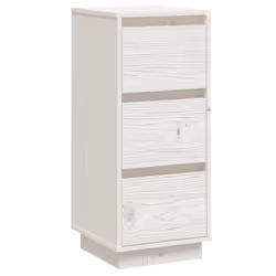 vidaXL 1/2x Solid Wood Pine Sideboard Storage Side Door Cabinet Multi Colours - white, 1