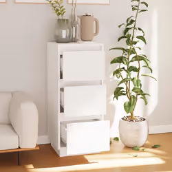 vidaXL 1/2x Solid Wood Pine Sideboard Storage Side Door Cabinet Multi Colours - white, 1