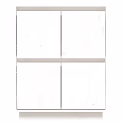 vidaXL Solid Wood Pine Sideboard Storage Side Cabinet Furniture Multi Colours - white - Additional view 5
