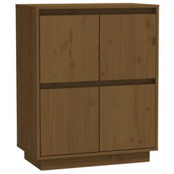 vidaXL Solid Wood Pine Sideboard Storage Side Cabinet Furniture Multi Colours - honey brown