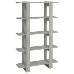 vidaXL Book Cabinet/Room Divider Room Partition Home Organiser Multi Colours - concrete grey