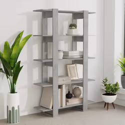 vidaXL Book Cabinet/Room Divider Room Partition Home Organiser Multi Colours - concrete grey - Additional view 6
