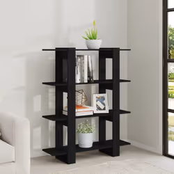 vidaXL Book Cabinet/Room Divider Room Partition Home Organiser Multi Colours - black - Additional view 6