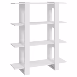 vidaXL Book Cabinet/Room Divider Room Partition Home Organiser Multi Colours - high gloss white