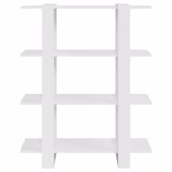vidaXL Book Cabinet/Room Divider Room Partition Home Organiser Multi Colours - high gloss white