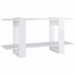 vidaXL Book Cabinet Engineered Wood Book Stand Shelf Furniture Multi Colours - high gloss white