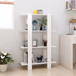 vidaXL Book Cabinet/Room Divider Bookcase Cabinet Book Shelf Multi Colours - white