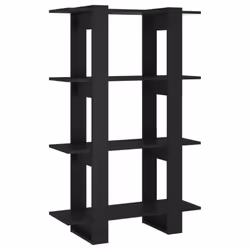 vidaXL Book Cabinet/Room Divider Bookcase Cabinet Book Shelf Multi Colours - black