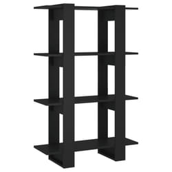 vidaXL Book Cabinet/Room Divider Bookcase Cabinet Book Shelf Multi Colours - black