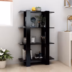 vidaXL Book Cabinet/Room Divider Bookcase Cabinet Book Shelf Multi Colours - black