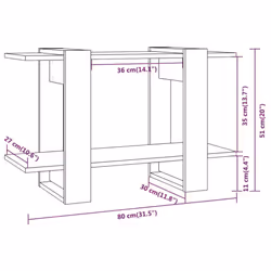 vidaXL Book Cabinet/Room Divider Storage Book Shelf Furniture Multi Colours - white - Additional view 4