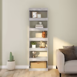 vidaXL Book Cabinet/Room Divider Bookcase Cabinet Book Shelf Multi Colours - concrete grey
