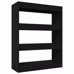 vidaXL Book Cabinet/Room Divider Engineered Wood Book Cabinet Multi Colours - black