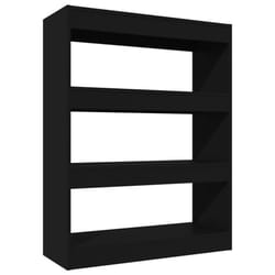 vidaXL Book Cabinet/Room Divider Engineered Wood Book Cabinet Multi Colours - black