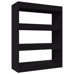 vidaXL Book Cabinet/Room Divider Engineered Wood Book Cabinet Multi Colours - black