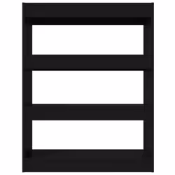 vidaXL Book Cabinet/Room Divider Engineered Wood Book Cabinet Multi Colours - black - Additional view 5