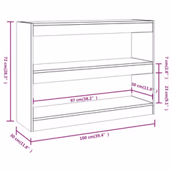 vidaXL Book Cabinet/Room Divider Bookcase File Storage Cabinet Multi Colours - white - Additional view 4