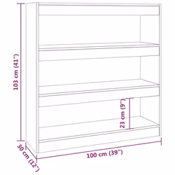 vidaXL Book Cabinet/Room Divider Home Storage Cabinet Furniture Multi Colours - sonoma oak - Additional view 7