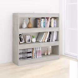vidaXL Book Cabinet/Room Divider Home Storage Cabinet Furniture Multi Colours - concrete grey - Additional view 5