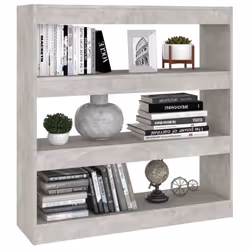 vidaXL Book Cabinet/Room Divider Home Storage Cabinet Furniture Multi Colours - concrete grey - Additional view 6